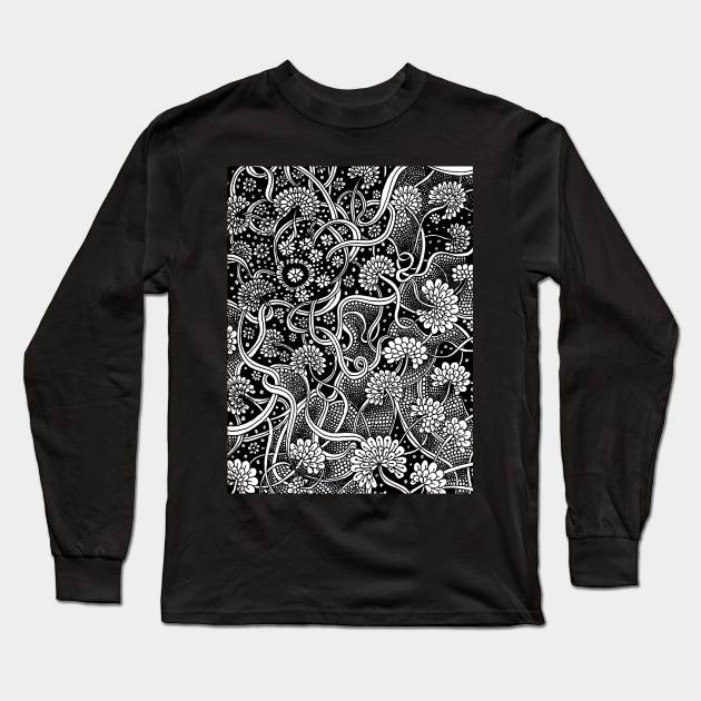 Flowers Long Sleeve T-Shirt by Marie's Art